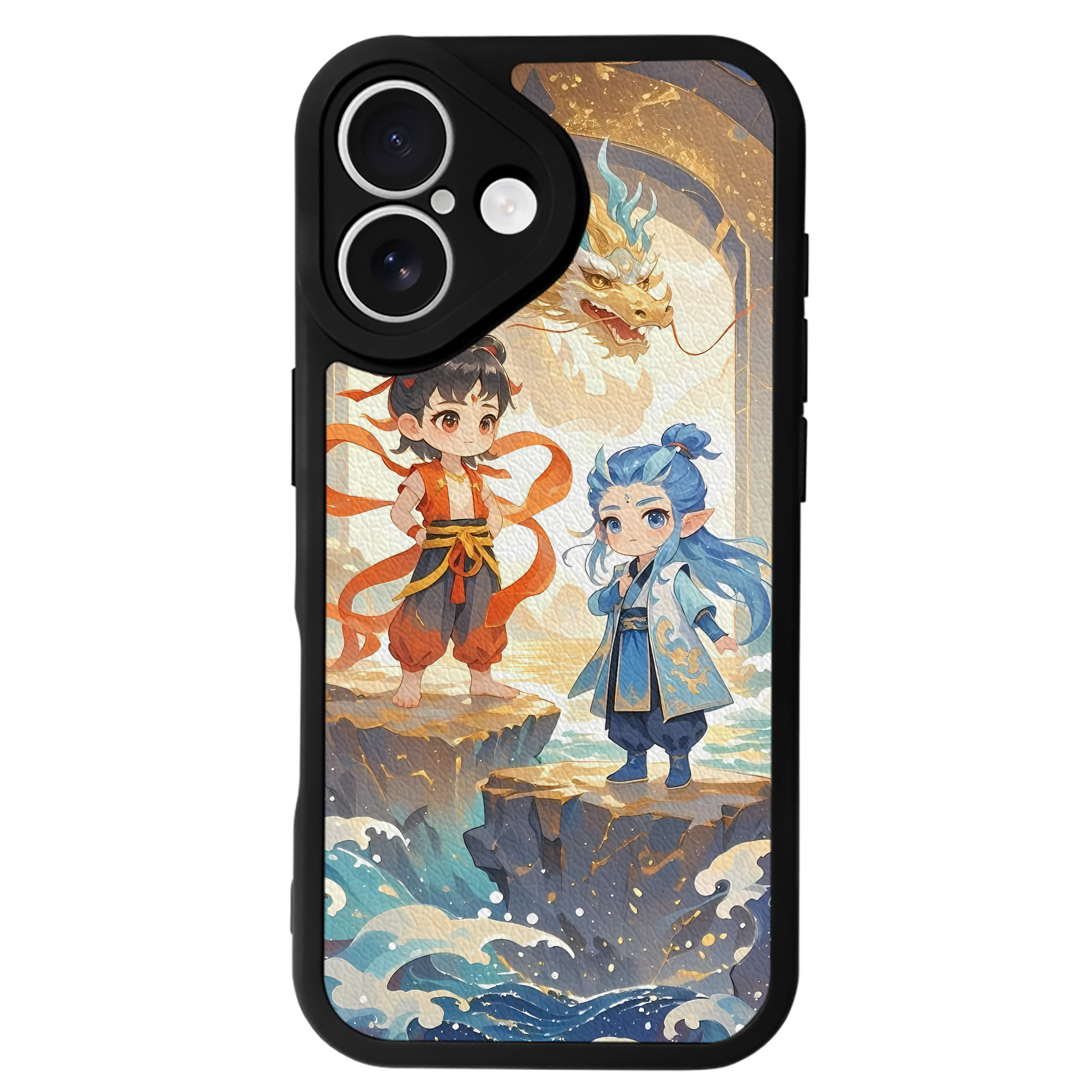 （画像用） Ne Zha 2 ナタ 魔童の大暴れ 【iPhone 16シリーズ対応】シリコンスマホケース（レザー調） 材質：シリコン